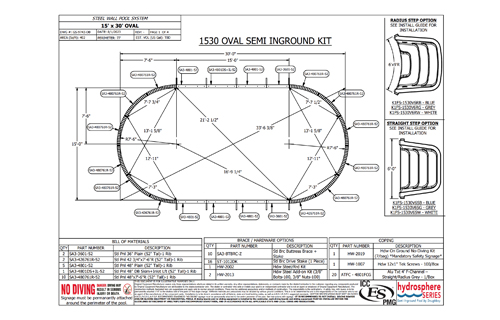 Hydrosphere Pool Specifications